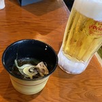 沖縄料理ちぬまん - オリオンドラフト生528円とお通し