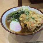 そばの神田 東一屋 - アサソバビンボー！  
      朝そば＋えびかき揚げ！