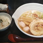 麺処 銀笹 - 銀笹ラーメン+半鯛飯