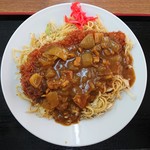 きくや食堂 - 2019年10月 カツカレー焼きそば　990円