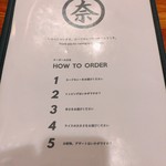 スープカレー マルナ - メニュー　オーダーの手順