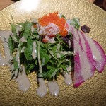 鉄板焼 天 - ランチコース(ずわい蟹と蟹味噌のサラダ)