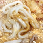 極楽うどん Ah-麺 - 鶏卵カレーうどん・鶏天＆巨大竹輪天増し