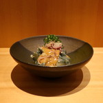 こころや - 蒸し茄子の胡麻だれがけ