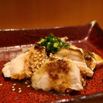 こころや - 蒸し鶏の山椒だれがけアップ