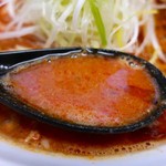 辛口肉ソバ ひるドラ - 辛口肉ソバ味噌・４辛（880円）
      