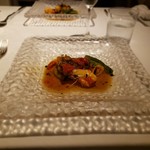 リストランテ サクラ - メイン魚(朝どれヒラメとエビ)