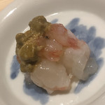 温石 - 中はレア。頭の味噌をつけていただきます