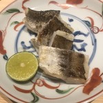 温石 - 梭子魚の塩焼き