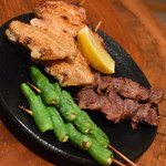 KURIYA KUSHIJIN - 焼鳥おまかせ７本（１．３４０円～・写真は２人前）２０１９年１０月