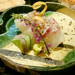 蓬左茶寮 - =紅葉鯛 湯霜造り=