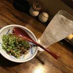 遊酒食堂 宇都宮 - なっとうバター(^^)とレモンハイ