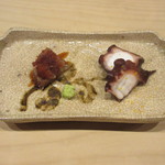 寿司つばさ - 関門海峡の蛸、蛸の卵