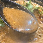らーめん子うさぎ - 【2019年09月】黒胡麻坦々麺、スープアップ。スープの粘度も好みだなぁ。