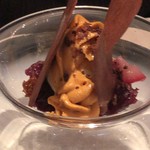 レストラン 間 - ショコラとキャラメルのボンファイアー、ブルーチーズのアイス】