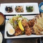 Shizuoka Gyouza Torikaraage Kyabetsu - ダブルまんぷくランチ