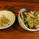 中華 こまめや - 最初に、サラダとザーサイが出てきます　※本日のランチ