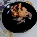 うを徳 - 明石産鯛の潮汁の素？、イカ、パプリカムース