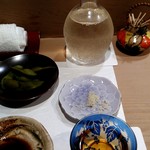 うを徳 - 賀茂鶴・冷酒（二合）　￥1500？