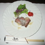 まるた生簀どころ - 前菜・和牛のたたき