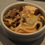 カラオケ喫茶　美喜 - サービスで、すき焼きうどん、作ってくれました