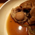 博多のおでん - またまたばくだんの中にうずらの卵が入ってた～(v^ー°)