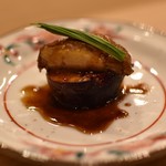 麻布 あみ城 - フォアグラ照り焼き 焼き無花果添え