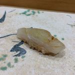 鮨旬美西川 - 平目の昆布締め