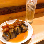 博多のおでん - 「茄子&すじ』しゃんにシュワシュワたい♪