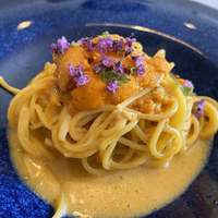 ラ ヴィオレッタ - 特注の馬糞雲丹タリアテッレ。最近、馬糞雲丹のパスタが食べたくて仕方がなかった。