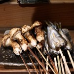 柳家 - 松茸と天然鮎ひらき