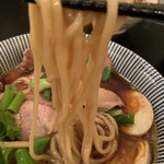 煮干し一直線 - つるつるの太麺♡