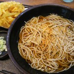 ゆで太郎 - かきあげそば大盛り 440円(大盛クーポン使用)