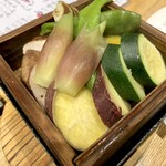 祇園 晩餐 京色 - 野菜の蒸籠蒸し