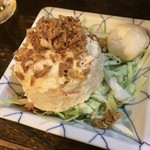 静岡酒場ガッツ - 清水はごろもポテトサラダ」380円也。