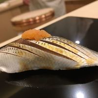 鮨 もりなり - 小鰭　車海老朧のせ