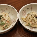 Umakaraagetoizakameshimiraizaka - ポテトサラダ(お通し)