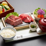 Kagoshima black beef Yakiniku (Grilled meat) set meal