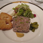 レペトワ - （'12/02 訪問）前菜・テリーヌカンパーニュ ディジョンマスタード ピクルスとご一緒に