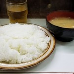 キッチン南海 - 定食のライスと味噌汁