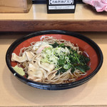 そばの神田 東一屋 - アサソバビンボー！  
      冷やし朝そば＋肉！