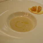 Ristorante Fontana - 菊芋のスープ　ゼッポリーノを添えて