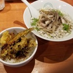 麺屋 六感堂 - 元祖 舞茸ラーメン ミニ秋味天丼セット