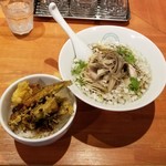 麺屋 六感堂 - 元祖 舞茸ラーメン ミニ秋味天丼セット
