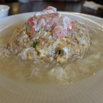 Jusen rou - 蟹餡かけ炒飯