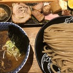 中華蕎麦 とみ田 - つけめん(並)＋特選全部のせトッピング＋心の味焼売