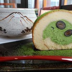 茶楽 かぐや - 抹茶ロールケーキセット