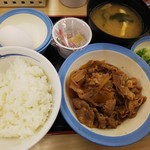 Matsuya - 朝食セット（納豆）＋牛皿単品