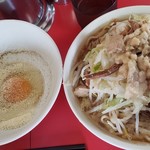 ラーメン二郎 - 小ラーメン豚増しチーズニンニク抜きアブラ