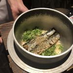 Izakaya Kokoro - 絶品「秋刀魚と肝醤油」の釜飯